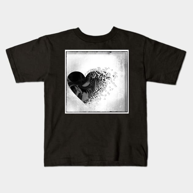 Dark heart breaking Kids T-Shirt by FlossOrFi